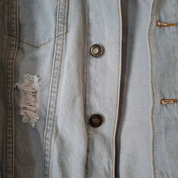 Light Wash Distressed Denim Jacket - Rue21 - Picture 9 of 9